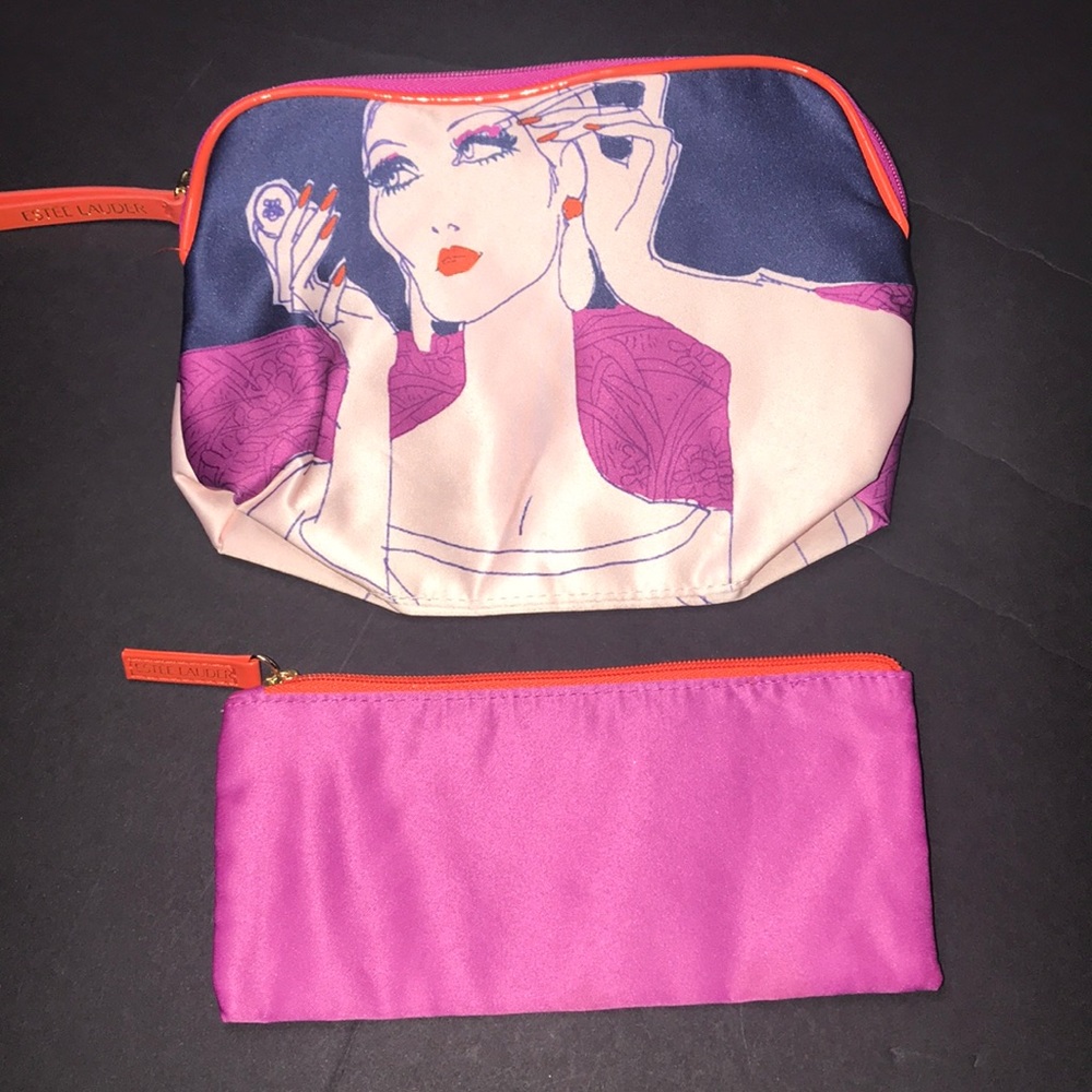 New set of 2 Estee Lauder cosmetic combo bag